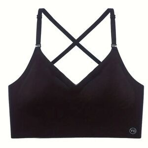 NWOT! Backless Wireless Sports Bralette in Black  Size XL